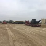 Moving in and setting up oil exploration pumping unit
